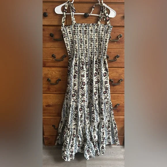 Tory Burch Multicolor floral Smocked BoHo Sun Dress - Picture 5 of 11
